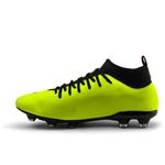 Chuteira Campo Trava Profissional Cano Reforçada Verde Limão A7
