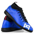 Chuteira Futsal Profissional Reforçada Azul Futebol