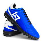 Chuteira Society Pro Impact Gramado Sintético Futebol Azul A7