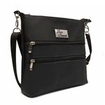 Bolsa Feminina Preta Com Divisões Lana Pimenta 