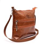 Kit Lana Pimenta Bolsa Transversal, Sandalia Feminina e Carteira de Couro Marrom