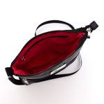 Kit Lana Pimenta Bolsa Transversal, Sandalia Feminina e Carteira de Couro Preto