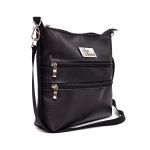 Kit Lana Pimenta Bolsa Transversal, Sandalia Feminina e Carteira de Couro Preto