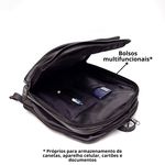 Mochila de Couro Bolsos, Divisorias, Execultiva para Notebook