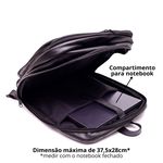 Mochila de Couro Bolsos, Divisorias, Execultiva para Notebook