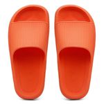 Chinelo Casual Laranja Passeio Piscina Leve Conforto Slide