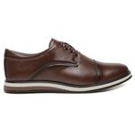Sapato Casua Social Sport Fino Masculino Luxe Confort Marrom BR2