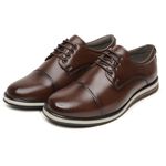 Sapato Casua Social Sport Fino Masculino Luxe Confort Marrom BR2