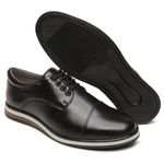 Sapato Casua Social Sport Fino Masculino Luxe Confort Preto BR2