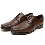 Sapato Social Sport Fino Masculino Couro Marrom Confort