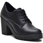Bota Feminina Preto Fosco Confort Sola Tratorada com Salto com Ziper D'Mazons
