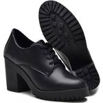 Bota Feminina Preto Fosco Confort Sola Tratorada com Salto com Ziper D'Mazons