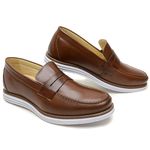 Mocassim Sapatilha Masculina Couro Whisky Dockside Esporte Fino D'Mazons