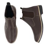 Botina Masculina Chelsea Couro Marrom Confort Reforçada Granado