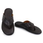 Chinelo Sandália Masculino Couro Marrom Dedo Ortopédica Granado