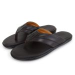 Chinelo Sandália Masculino Couro Marrom Dedo Ortopédica Granado