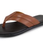 Chinelo Sandália Masculino Couro Marrom Claro Dedo Ortopédica Granado