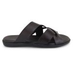Chinelo Sandália Masculino Couro Marrom Confort Ortopédica Granado