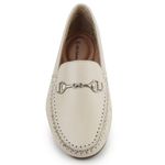 Mocassim Feminino Moderno Confort Couro Off White 460 Granado