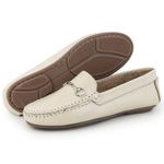 Mocassim Feminino Moderno Confort Couro Off White 460 Granado