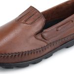 Sapatilha Mocassim Masculina Ortopédico Confort Couro Marrom Claro Granado