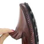 Sapatilha Mocassim Masculina Ortopédico Confort Couro Marrom Claro Granado