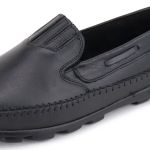 Sapatilha Mocassim Masculina Ortopédico Conforto Couro Preto Granado