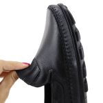 Sapatilha Mocassim Masculina Ortopédico Conforto Couro Preto Granado