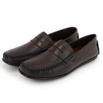 Mocassim Masculino Couro Marrom Ortopédico Conforto Calce Fácil Granado