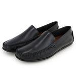 Mocassim Masculino Confoto Couro Preto Anatomico Granado