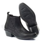 Bota Botina Masculina Country Cano Curto Preto Kapell 