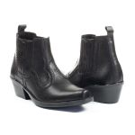 Bota Botina Masculina Country Cano Curto Preto Kapell 