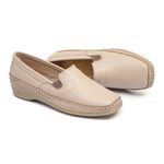 Sapato Sapatilha Mocassim Feminino Couro Off White Mager
