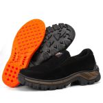 Tênis Coturno Segurança Couro Palmilha Gel Bico Reforçado