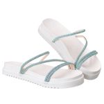 Papete com Brilho Glamouroso Conforto Branco e Azul Moderna Luxo