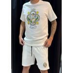 Kit Camiseta + Bermuda Casa - Branco
