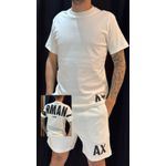 Kit Camiseta + Bermuda AX - Branco