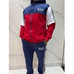 Conjunto Moletom EA7 - Azul/Vermelho