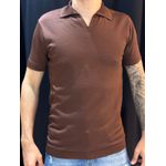 Polo Tricot Lisa - Marrom