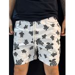 Short Ultra Griffe Villa - Branco/Preto