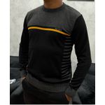 Suéter Premium BSS Preto/Cinza