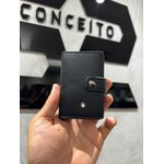 Porta Cartão Mont Blanc Preto Trava