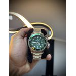 Relógio Rolex - Prata/Verde