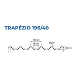 Telha Trapézio Translúcida Perfil 196 2,30mX0,98m Em Polipropileno - Atco