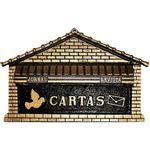 Caixa De Correio P/Muro Ouro Nº8 38cmX17cmX20cm - Fortral