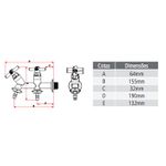 Torneira Para Tanque/Máquina Branca/Cromada 15cm Com Bico Cross - Tigre