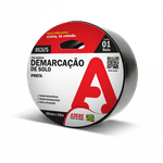 Fita para Demarcaçao Preta 50mmx15m Adesiva - Adere