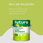 Tinta Acrílica Fosca Standard 3,6 LITROS - SUPER RENDIMENTO - FUTURA