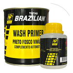 KIT Wash Primer Preto Fosco Vinílico 600ml + Endurecedor 300ml - BRAZILIAN