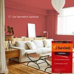 Tinta Acrilíca Fosco Clássica Premium Vermelho Cardinal 18L - SUVINIL 